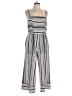 Speechless Stripes Gray Jumpsuit Size L - photo 1
