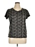 Made for Life 100% Polyester Stripes Gray Short Sleeve T-Shirt Size XL - photo 1