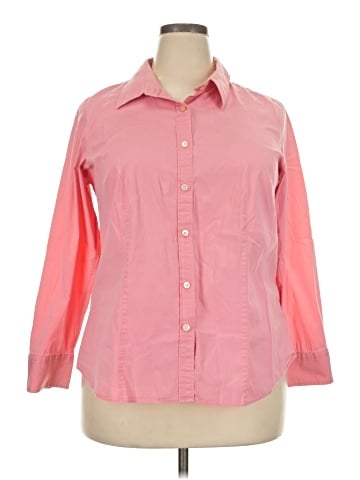 Talbots 3/4 Sleeve Button-Down Shirt (view 1)