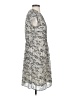 H&M 100% Polyester Print Gray Casual Dress Size S - photo 4