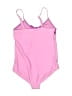 Lands' End Color Block Purple One Piece Swimsuit Size 4 - 5 - photo 2
