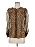 J.Crew Collection Animal Print Brown Long Sleeve Blouse Size 6 - photo 1