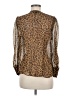 J.Crew Collection Animal Print Brown Long Sleeve Blouse Size 6 - photo 2