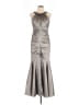 R&M Richards Metallic Silver Cocktail Dress Size 12 - photo 1
