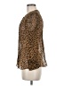 J.Crew Collection Animal Print Brown Long Sleeve Blouse Size 6 - photo 5