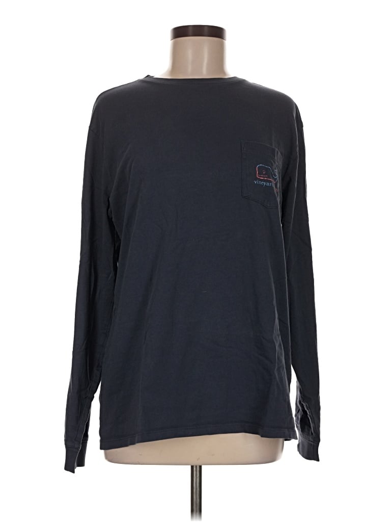 Pre-owned Vineyard Vines Long Sleeve T-shirt In Black