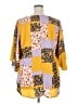 Andree by UNIT Color Block Yellow 3/4 Sleeve Blouse Size 2X - photo 2