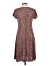 Connected Apparel 100% Polyester Print Burgundy Casual Dress Size 10 - photo 2