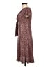 Connected Apparel 100% Polyester Print Burgundy Casual Dress Size 10 - photo 5