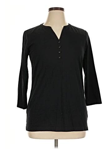 Lands' End 3/4 Sleeve Button-Down Shirt (view 1)