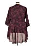 Torrid 100% Polyester Burgundy Long Sleeve Blouse Size 3X Plus (3) - photo 2