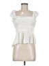 LUCCA 100% Cotton Ivory Sleeveless Blouse Size M - photo 1