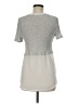 Monteau Silver Short Sleeve Top Size M - photo 2