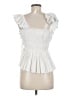 LUCCA 100% Cotton Ivory Sleeveless Blouse Size M - photo 2