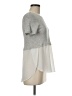 Monteau Silver Short Sleeve Top Size M - photo 4