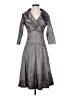 Eliza J Metallic Gray Cocktail Dress Size 4 - photo 1