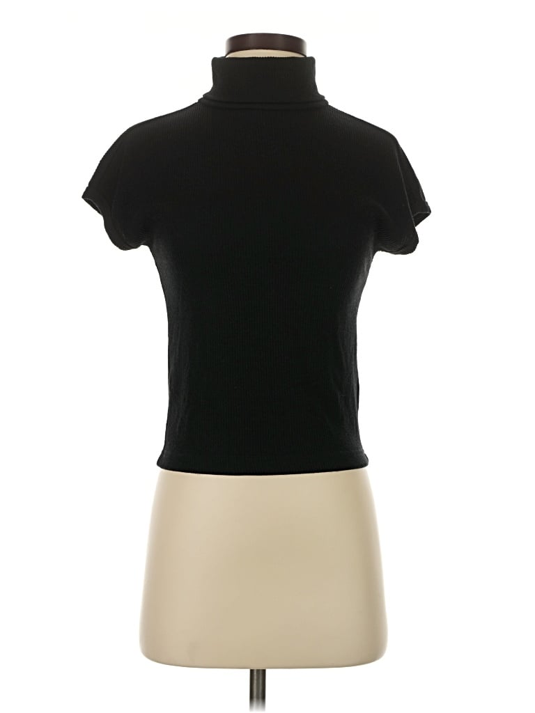 Pre-owned And Now This Short Sleeve Top Black Turtleneck Tops