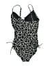 MICHAEL Michael Kors Animal Print Black One Piece Swimsuit Size 14 - photo 2