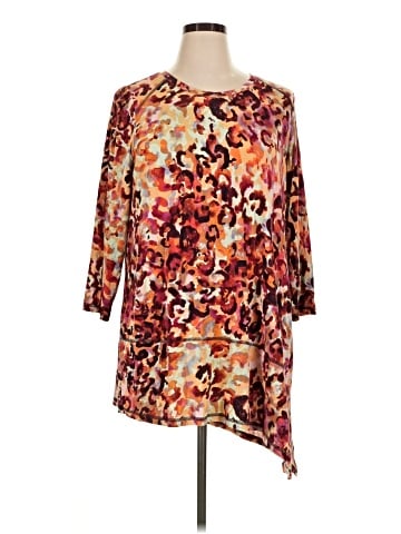 LOGO by Lori Goldstein 3/4 Sleeve Blouse (view 1)
