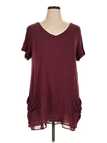 LOGO by Lori Goldstein Short Sleeve Top (view 1)