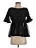 Maeve 100% Polyester Black 3/4 Sleeve Blouse Size S - photo 1