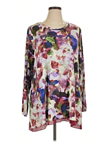 LOGO by Lori Goldstein 3/4 Sleeve Blouse (view 1)