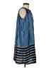 Ann Taylor LOFT 100% Polyester Stripes Blue Casual Dress Size S - photo 4