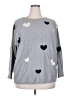 Aaeda Hearts Gray Pullover Sweater Size 2X - photo 1