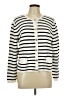 Nine West Stripes White Cardigan Size L - photo 1