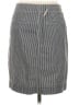 Talbots 100% Cotton Stripes Gray Casual Skirt Size 2 - photo 2