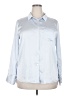 Aqua 100% Polyester Blue Long Sleeve Blouse Size XXL - photo 1