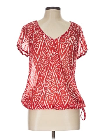 INC International Concepts Short Sleeve Blouse (view 1)