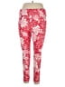 Lularoe Floral Red Leggings Size 1X (Tall & Curvy) - photo 1
