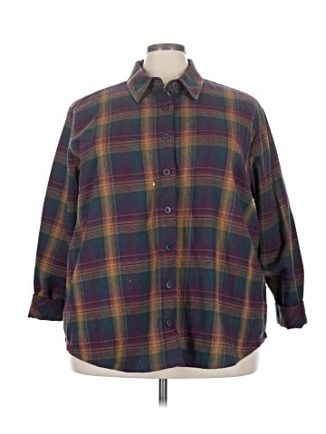 Riders by Lee 3/4 Sleeve Button-Down Shirt (view 1)
