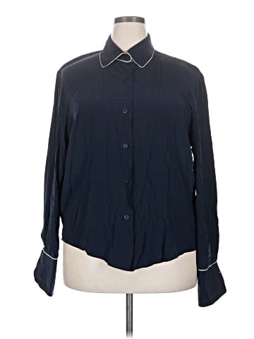 Linda Allard Ellen Tracy Long Sleeve Silk Top (view 1)
