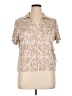 Evolution by Cyrus Animal Print Tan Short Sleeve Polo Size XL - photo 1
