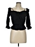 Express 100% Polyester Black 3/4 Sleeve Blouse Size L - photo 1