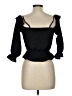 Express 100% Polyester Black 3/4 Sleeve Blouse Size L - photo 2