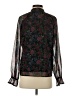 Saks Fifth Avenue 100% Polyester Floral Black Long Sleeve Blouse Size XS - photo 2