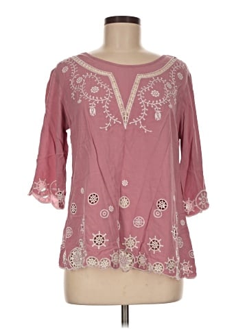 Solitaire 3/4 Sleeve Blouse (view 1)