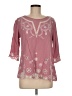 Solitaire 100% Rayon Pink 3/4 Sleeve Blouse Size M - photo 1