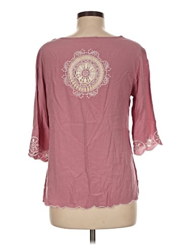Solitaire 3/4 Sleeve Blouse (view 2)