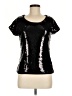 August Silk Black Short Sleeve Top Size M - photo 1