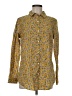 J. McLaughlin 100% Cotton Paisley Yellow Long Sleeve Button-Down Shirt Size M - photo 1