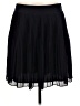 Ann Taylor 100% Polyester Solid Black Casual Skirt Size 8 - photo 1