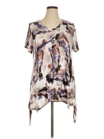 LOGO by Lori Goldstein Short Sleeve Top (view 1)