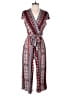 Sandra Darren Print Red Jumpsuit Size S - photo 1