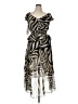 Kensie Animal Print Zebra Print Black Cocktail Dress Size 14 - photo 1