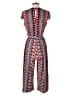 Sandra Darren Print Red Jumpsuit Size S - photo 2