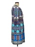 Sandra Darren Paisley Blue Casual Dress Size 12 (petite) - photo 4